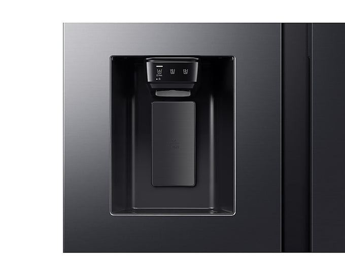 Samsung American Fridge Freezer | Plumbed AI Series 6 SBS  | Black Steel RS70F64KEFEU - Image 3