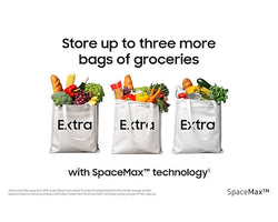 Samsung American Fridge Freezer | Plumbed AI Series 6 SBS  | Black Steel RS70F64KEFEU