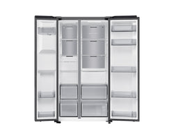 Samsung American Fridge Freezer | Plumbed AI Series 6 SBS  | Stainless Steel RS70F64KETEU