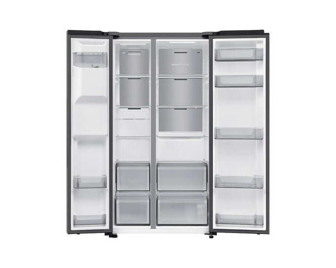 Samsung American Fridge Freezer | Plumbed AI Series 6 SBS  | Stainless Steel RS70F64KETEU - Image 9