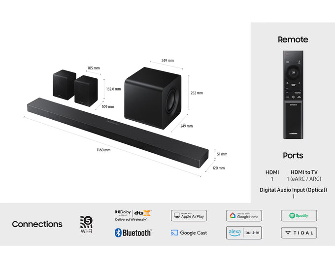 Samsung QS750F 5.1.2Ch Q-Series Soundbar |HW-QS750F/XU - Image 3