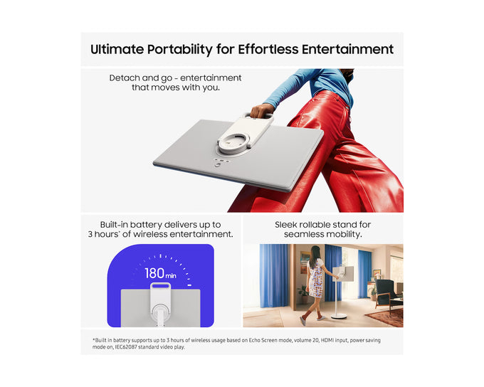 Samsung 27" The Movingstyle QHD Portable AI Smart TV| UE27LSM7FAXXXU - Image 2