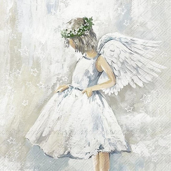 My Angel Lunch Napkins 20-pack, 33x33cm, eco-friendly angel design for Christmas, festive dining, by Keans Claremorris
