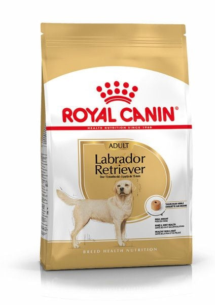 Royal Canin Labrador Retriever Adult Dog Food 12kg for weight, bone, skin health – available at Keans Claremorris