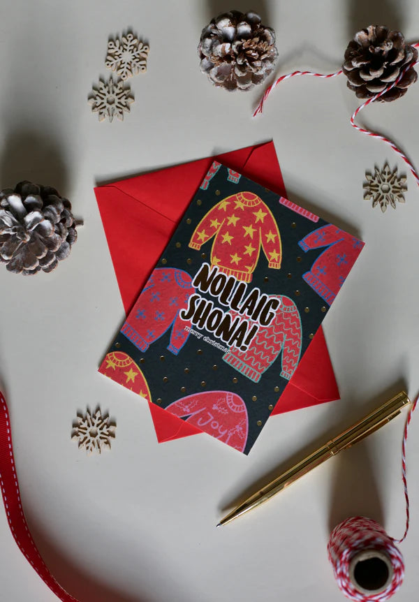 Christmas Jumpers Cards (Gold Foil) - Image 1