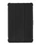 Hama Fold Clear black folio case with keyboard for Samsung Galaxy Tab A11+, shown closed from the back.