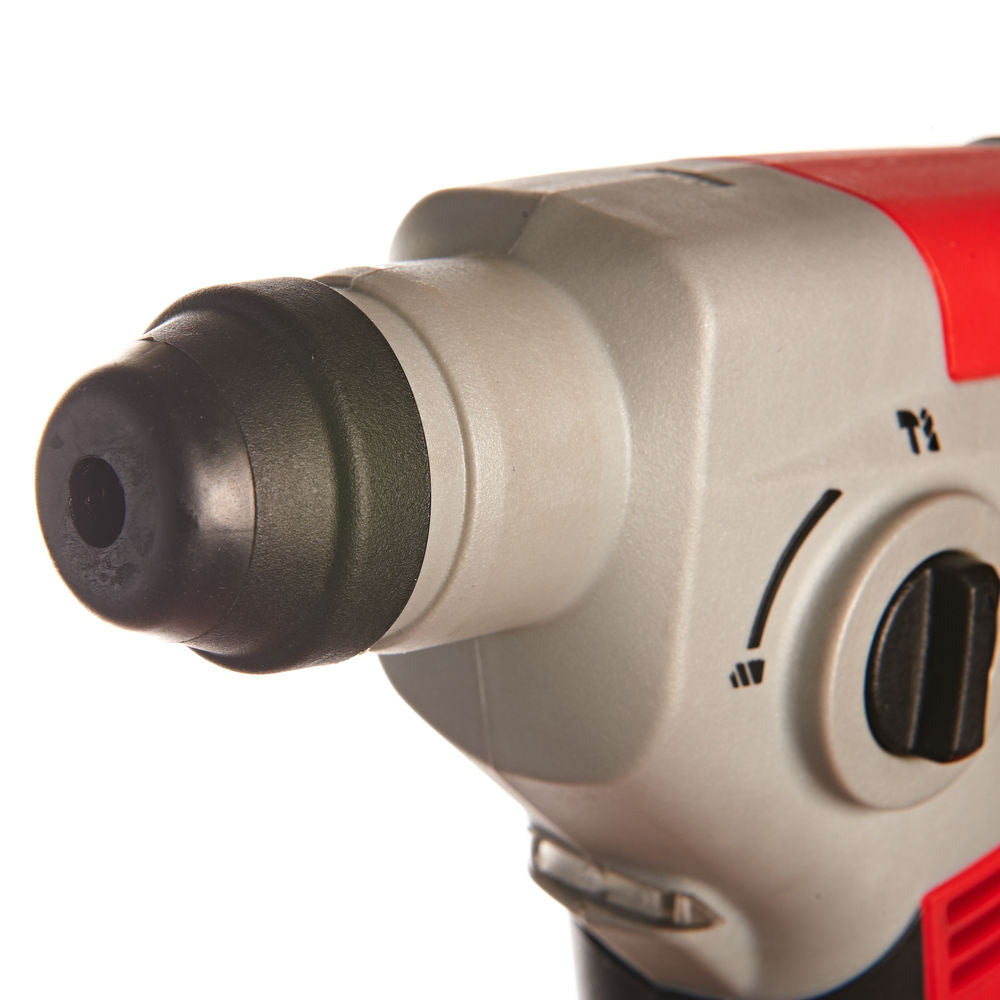 Close-up of the front and mode selector switch on the Milwaukee M18 Compact SDS+ Hammer Drill.