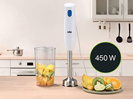 Braun 450W MultiQuick 1 Hand Blender with ergonomic design, powerful motor – available at Keans Claremorris.