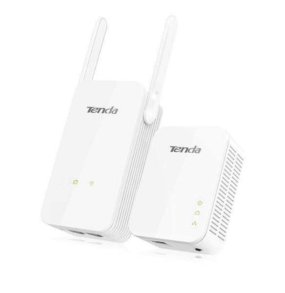 Tenda AV1000 Wi-Fi Powerline Extender KIT PH5 with Gigabit ports, HomePlug AV2, 1000Mbps speed, 2.4GHz Wi-Fi - Keans