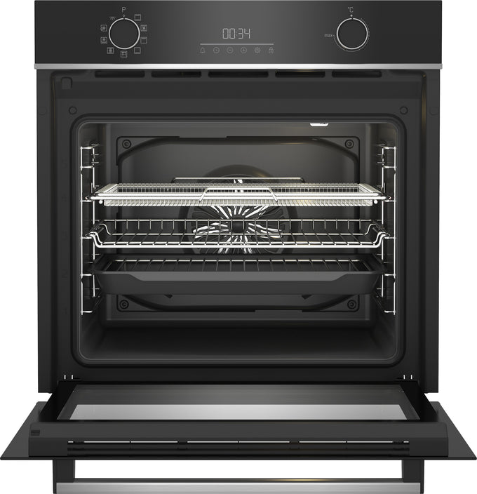 BEKO Multifunction Pyro Single Oven with Air Fry technology – efficient cooking, available at Keans Claremorris.