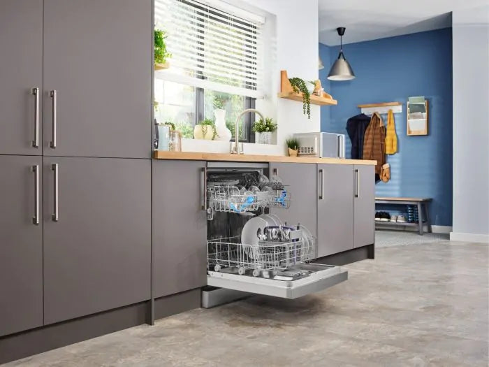 Beko BDFN15430X 60cm freestanding stainless steel dishwasher, efficient cleaning, available at Keans Claremorris