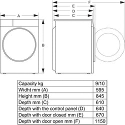 Hisense 10Kg Heat Pump Tumble Dryer Smart WiFi Black