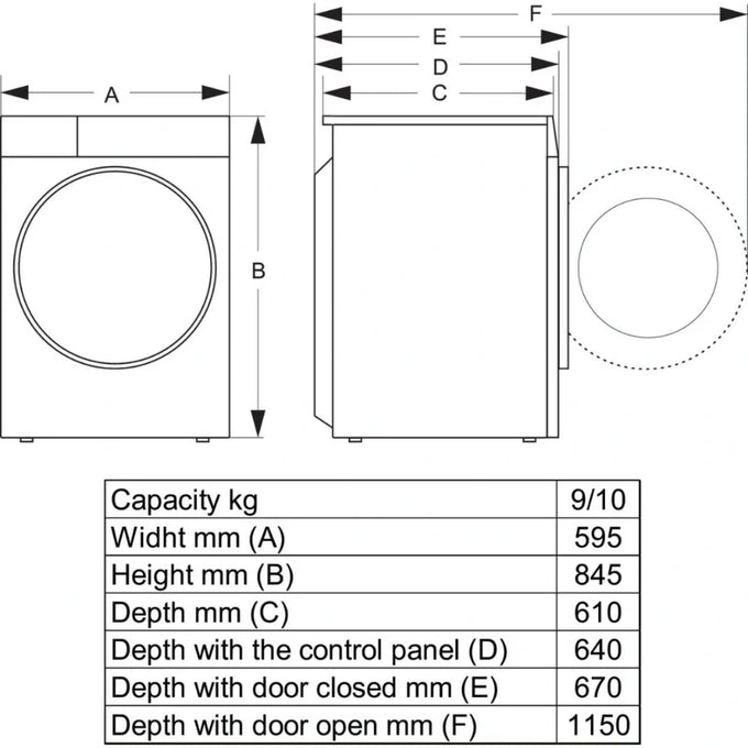 Hisense 10Kg Heat Pump Tumble Dryer Smart WiFi Black - Image 6