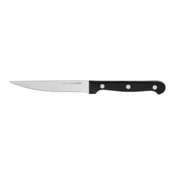 Judge Sabatier IV steak and pizza knife with high-carbon stainless steel blade, dishwasher safe, available at Keans