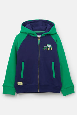 Jackson Full Zip Hoodie in Green Tractor design, comfortable casual wear from Keans Claremorris.