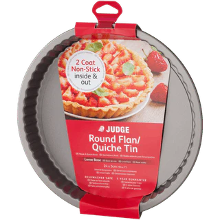 Judge Bakeware 10'' 25cm Round Non-Stick Flan Tin, Dishwasher Safe, 26.5 x 3cm – Keans Claremorris