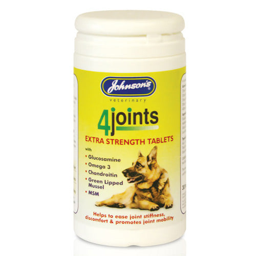 Johnson's 4-Joints Extra Strength dog supplement with Glucosamine, Chondroitin, Omega 3 – 30 tablets | Keans Claremorris