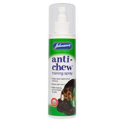 Johnson's Anti-Chew Repellent 150ml spray with bitter Bitrex deters pet chewing and self-harm | Keans Claremorris
