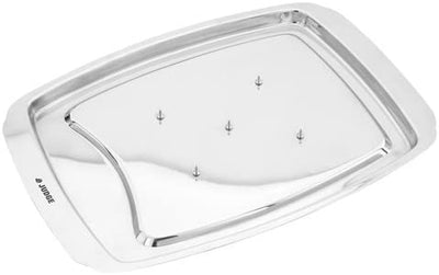 Judge Kitchen 25x35cm stainless steel spiked carving tray with juice gutter, dishwasher safe – Keans Claremorris
