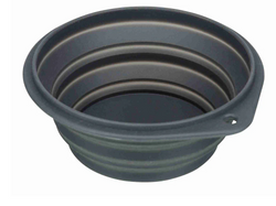 Collapsible 2L silicone travel bowl for dogs, waterproof, easy to clean, clip-on design, red or blue – Keans Claremorris.