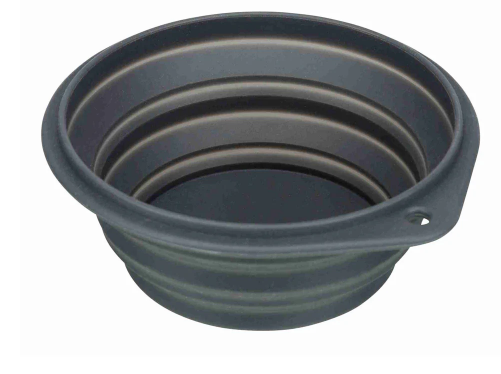 Collapsible 2L silicone travel bowl for dogs, waterproof, easy to clean, clip-on design, red or blue – Keans Claremorris.