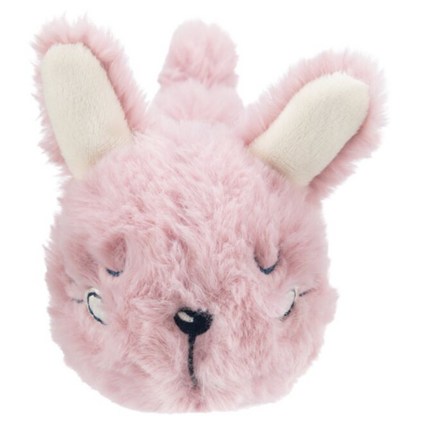 Junior Bunny 14cm dog toy with plush and soothing TPR ring for teething relief, soft chew comfort – Keans Claremorris