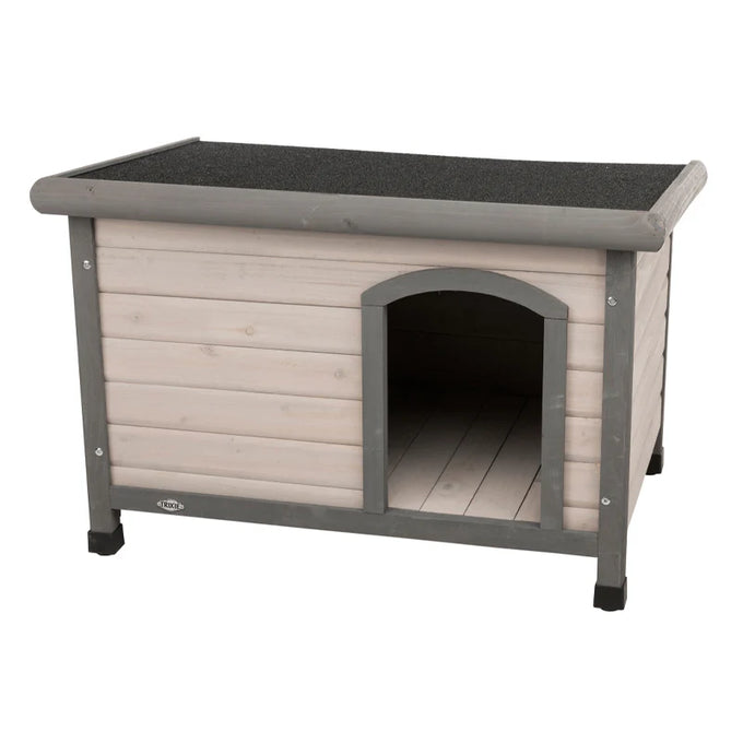 Trixie Classic Flat Roof Dog Kennel in Grey, durable outdoor pet house – available at Keans Claremorris