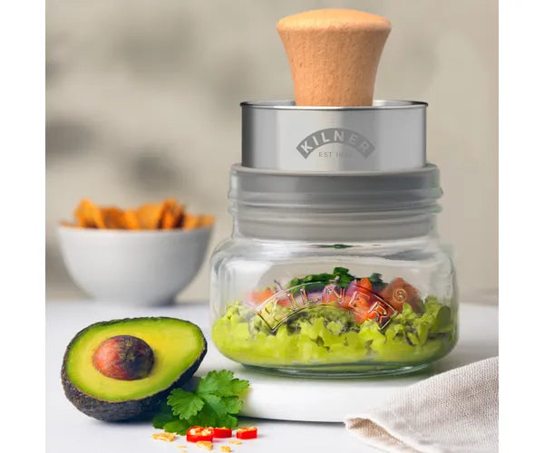 Kilner Mash & Store Set with airtight lids for easy mashing and storage – available at Keans Claremorris