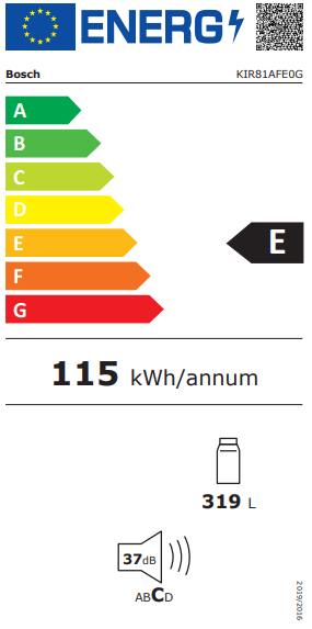 Bosch kir81afe0g serie 6 outlet 56cm integrated fridge