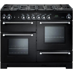 Rangemaster Kitchener 110 Natural Gas Range Cooker | Chrome Trim