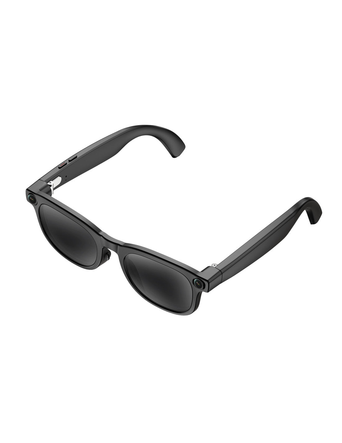 KSIX Spectrum AI Smart Glasses in black with built-in cameras on both sides and dark tinted lenses