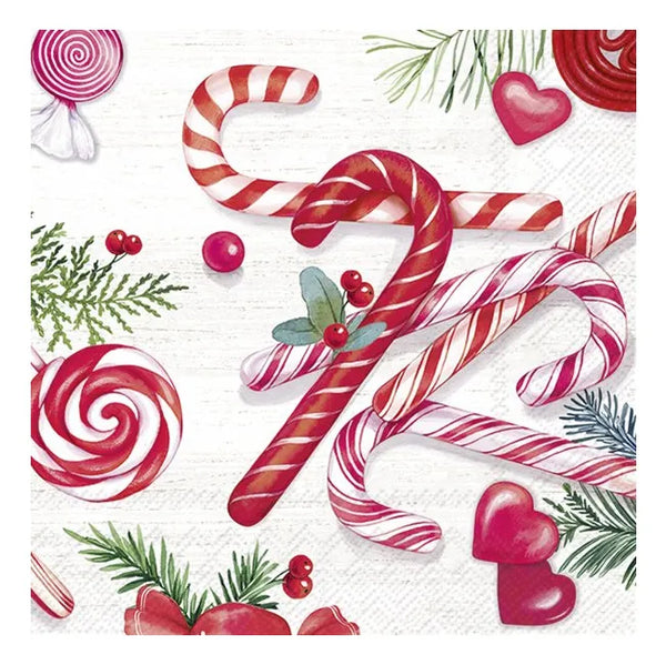 Candy Canes Lunch Napkins