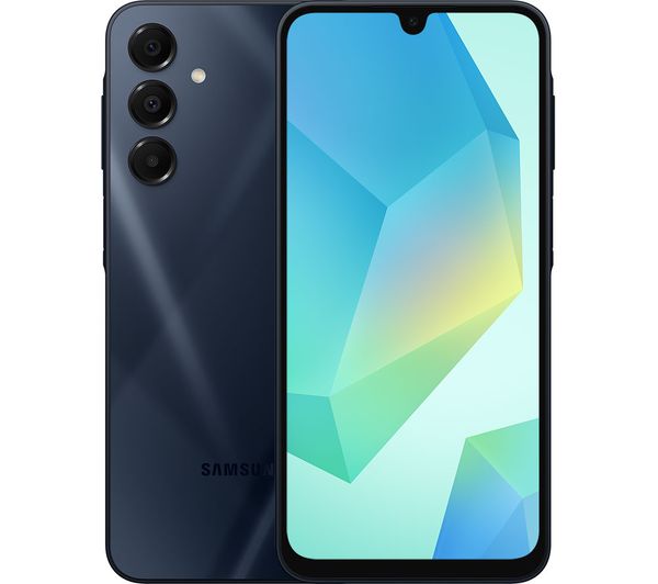 Samsung Galaxy A16 5G Blue Black smartphone with 6.7" AMOLED, 50MP triple camera, 5000mAh battery, 128GB at Kean’s