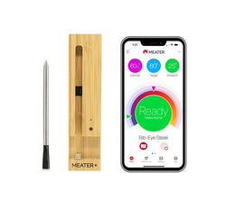 MEATER Pro Smart Meat Thermometer in Honey & Bamboo with Bluetooth, multisensor, waterproof, magnetic back – Keans
