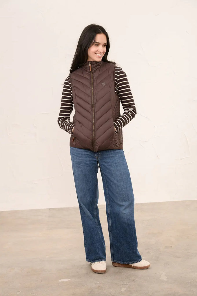 Laurel Ladies Gilet - Cocoa - Image 1