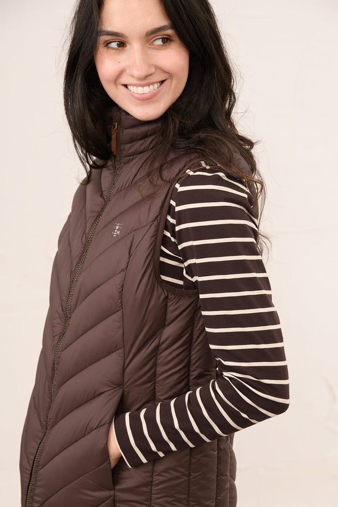 Laurel Ladies Gilet - Cocoa - Image 4