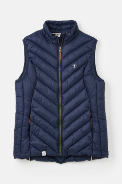 Laurel Ladies Navy Gilet size 18, lightweight sleeveless jacket, stylish outerwear from Keans Claremorris