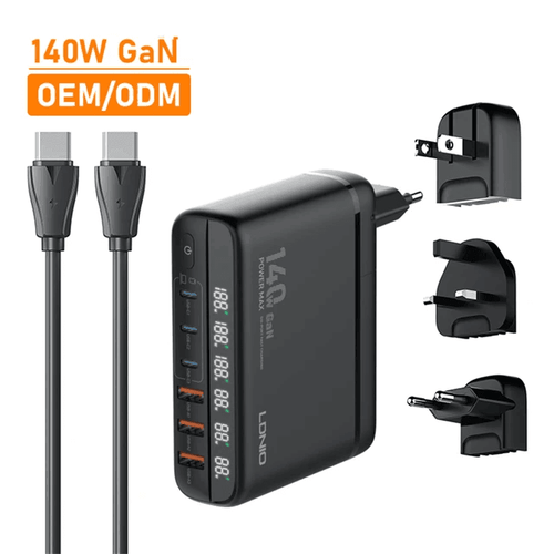 LD 140W GAN Super Fast Desktop Charger for quick charging – available at Keans Claremorris store.