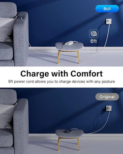 LD 65W Desktop 6 Port Charger with fast charging, compact design - available at Keans Claremorris