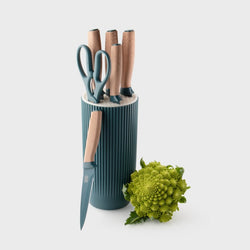 Madison Knife Block Set 6 PIece - Fjord Blue