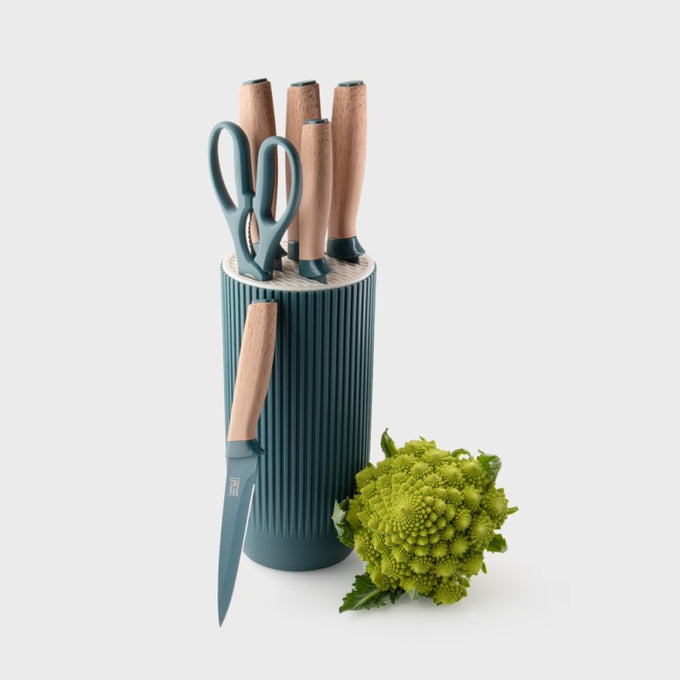 Madison Knife Block Set 6 PIece - Fjord Blue - Image 6