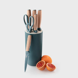 Madison Knife Block Set 6 PIece - Fjord Blue