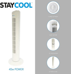 Lloytron 32'' 45W Tower Fan | F1321W