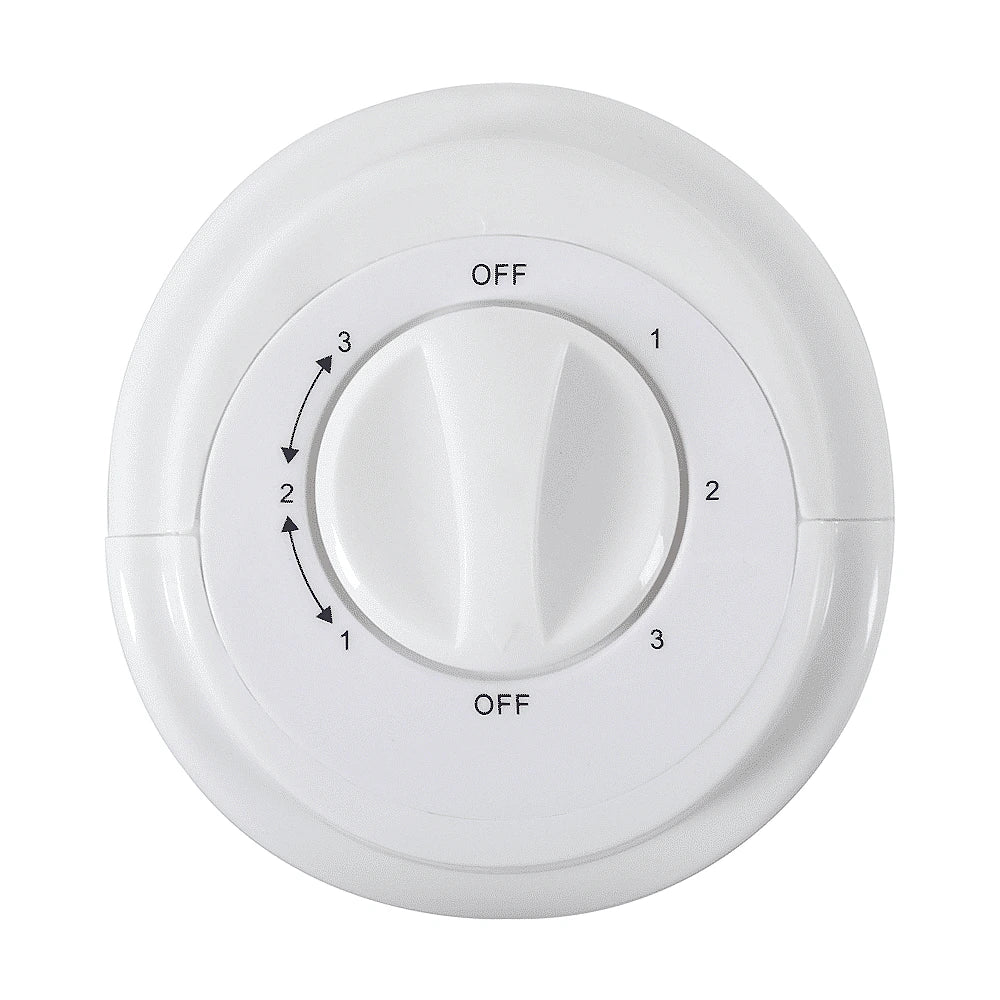 Close-up of the white rotary control dial with speed settings for the Lloytron 32'' 45W Tower Fan F1321W