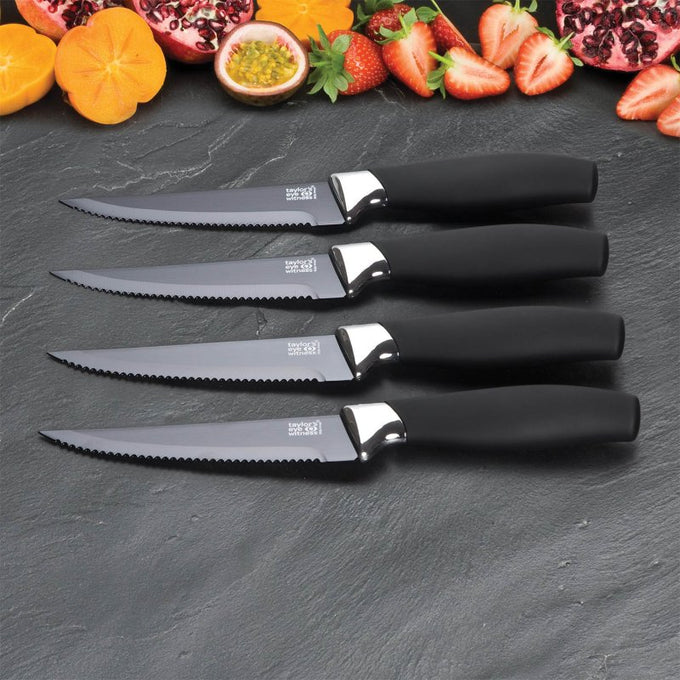 Brooklyn 4 Piece Steak Knife Set - Chrome - Image 3