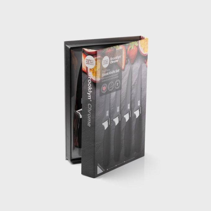 Brooklyn 4 Piece Steak Knife Set - Chrome - Image 2