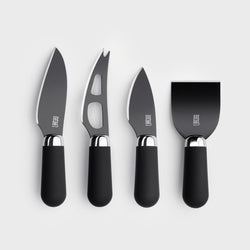 Chrome Black - 4 Piece Cheese Knife Set