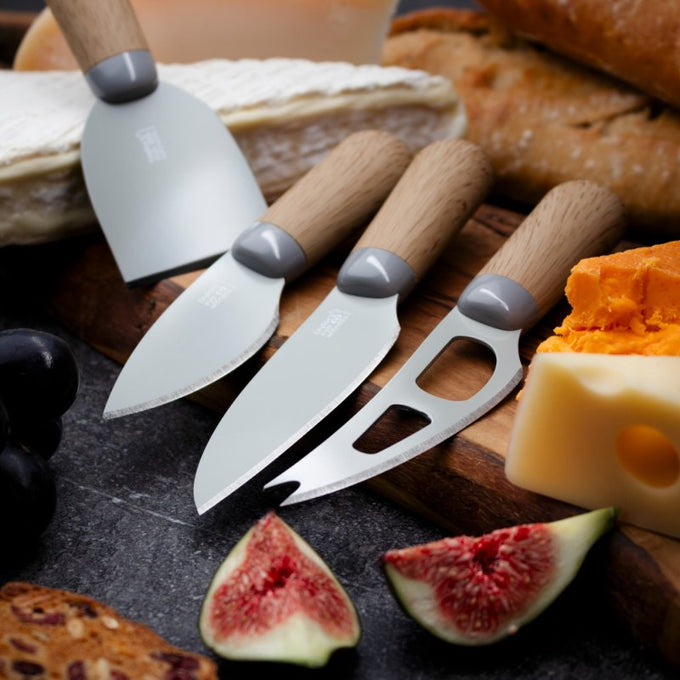 Brooklyn Slate Cheese Board & Knife Set - Beech - Image 2
