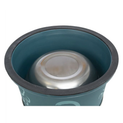 Long-Ear Bowl Stainless Steel with Plastic Coating