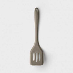 Grey 28cm slotted turner, heat resistant to 260°C, BPA free, dishwasher safe, soft grip – Keans Claremorris kitchen tool